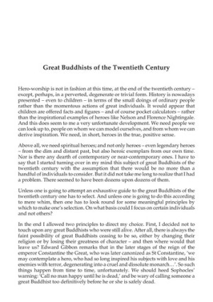 Great Buddhists of the Twentieth Century