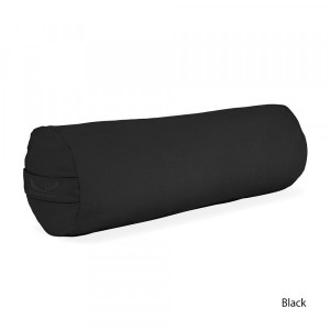 Yoga Bolster - Round 100% Organic Cotton-Black
