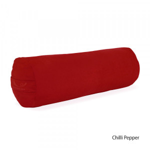 Yoga Bolster - Round 100% Organic Cotton-Chilli Pepper 