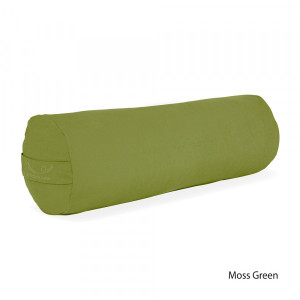 Yoga Bolster - Round 100% Organic Cotton-Moss Green